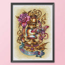Full Cross Stitch 14CT Counted Flower Lantern Embroidery DIY Needlework Kit