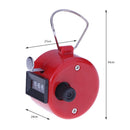 Clicker Counter 4 Digit Number Counters Plastic Shell Hand Held(Red) Newly