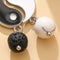 Drop Stud Earrings Asymmetry Dangle Earrings Gossip Yin Yang Tai Chi Earrings