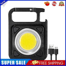 LED Keychain Flashlight USB 500 Lumen Outdoor Camping Working Light (Black)