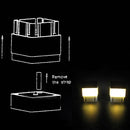 Square Waterproof LED Solar Light Fence Post Pool Garden Lamp Warm White Newly