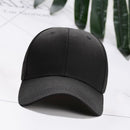 2pcs Baseball Cap Pure Color Unisex Outdoor Adjustable Snapback Hat (Black)