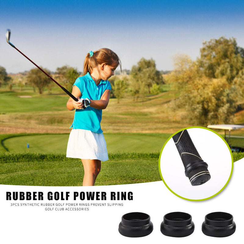 3pcs Synthetic Rubber Golf Power Rings Prevent Slipping Golf Club Accessori