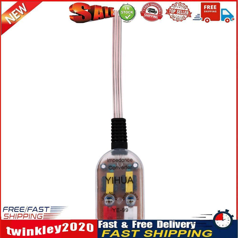 12V RCA Line Car Stereo Radio High To Low Amplifier Impedance Converter Newly