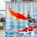 Fish Print Shower Curtains Polyester Waterproof Bathroom Home Decor 180x180