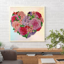 Part Special Shaped Drill Diamond Painting 5D Flower Heart Handiwork Mosaic Kit