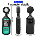 Handheld True RMS 200K Photometer UV Meter Digital Light Meter Luxmeter