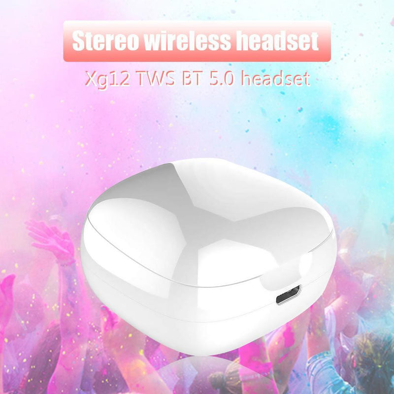 XG12 TWS Wireless Bluetooth 5.0 In-ear HiFi Stereo Earphones with Charging Case