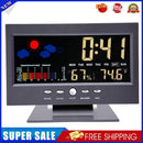 Digital Temperature Humidity Monitor Clock LCD Display Indoor Home Weather