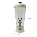 350ml Protein Shaker Mixing Cup Sports Training Automatic Bottle (White) Newly