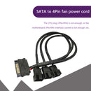 SATA Power Cable PC Cooling Fan Splitter Hub Converter (SATA to 3x4Pin)