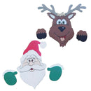 Home Decor Fence Decorations Penguin Elk Christmas Garden Ornaments Santa Claus