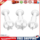 3pcs Silicone Star Plunger Fondant Mold Biscuit Cookies Cutter Cake Decor