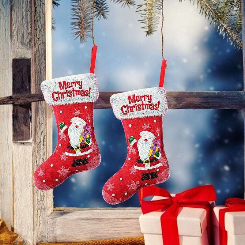 Christmas Socks Pendant DIY Diamond Painting Handwork Christmas Tree Decorations