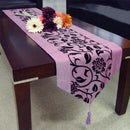 Chameleon Flocking Tablecloth Home Runners Dinner Table Flag Cover(Purple)