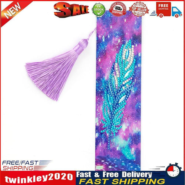 Special Shaped 5D DIY Cartoon Diamond Painting Bookmark (Feather - AA252) Newly