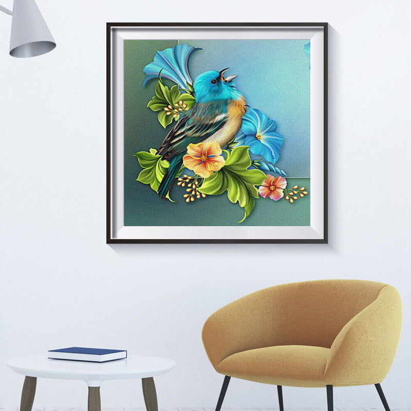 5D DIY Full Round Drill Diamond Painting Bird Flower Mosaic Rhinestone Draw