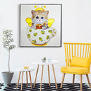 5D DIY Special Shaped Diamond Painting Cat Cup Cross Stitch Embroidery (03)