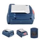 Converter With DC Socket Charging Adaptor For Bosch 14.4V 18V Li-ion Battery