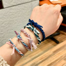 Gift Concise Thick Women Girl Hand-woven Hair Tie Rope Hair Ring High Elastic