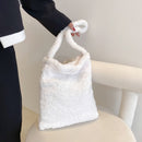 Candy Color Handbag Solid Shoulder Bag Portable Large-capacity for Autumn Winter
