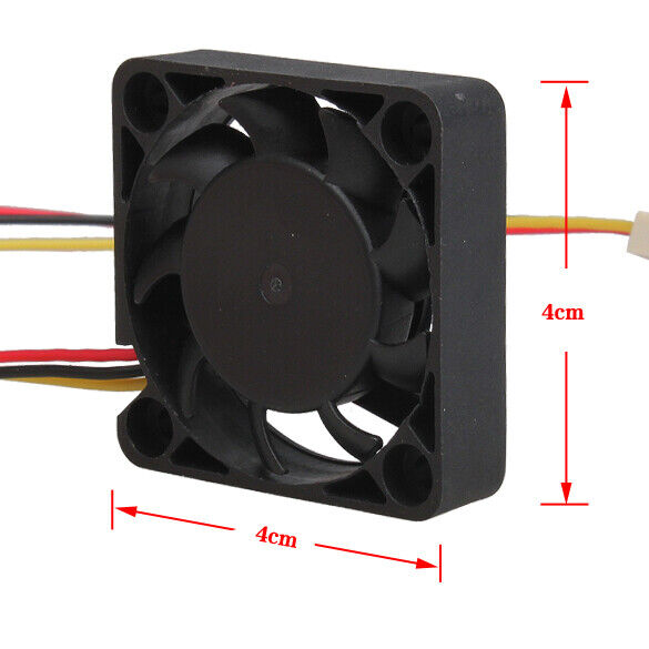 3 Pin 40mm Computer CPU Cooler Cooling Fan PC 4cm 40x40x10mm DC 12V