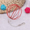 Stainless Steel Plating Pet Hay Manger Food Ball Rabbit Grass Rack (Red)