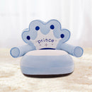 Crown Baby Sofa Cover Learn To Sit Plush Seat Case w/o Filler (Light Blue)