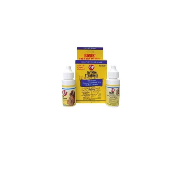 Ear Mite for Dog & Cat Treatment 2-1oz combo pack - ear cleaner