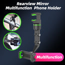 Car Phone Holder Rotating Car Back Seat Rearview Mirror Stand (Green)