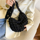 Women Zipper Lattice Clutch Female Luxury Trending Travel Small Top-handle Bag