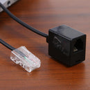 Ethernet RJ45 8P8C Male to RJ11 6P4C Female Adapter Converter Cable for Headset