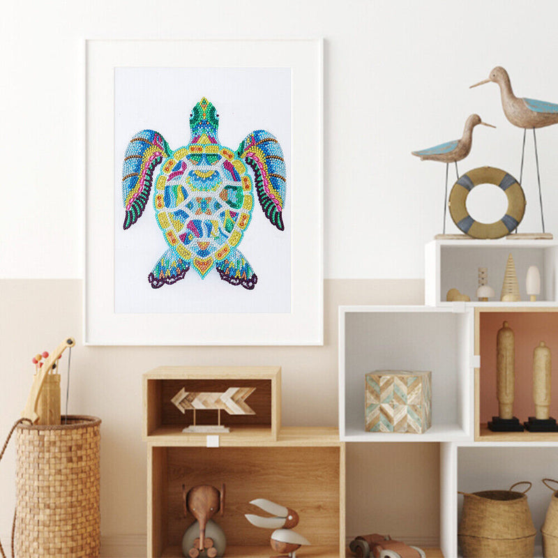 Diamond Painting 5D DIY Turtle Crystal Special Shape Room Wall Art (T086)
