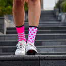 Women Men Cycling Soccer Socks Striped Dot Print Outdoor Sports Basketball Socks