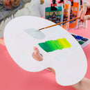 Plastic Transparent Oval Painting Palette Clear Watercolor Paint Mixing Board