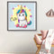 Full Drill DIY Round Diamond Painting Cartoon Color Horse Cross Stitch Kit Newly