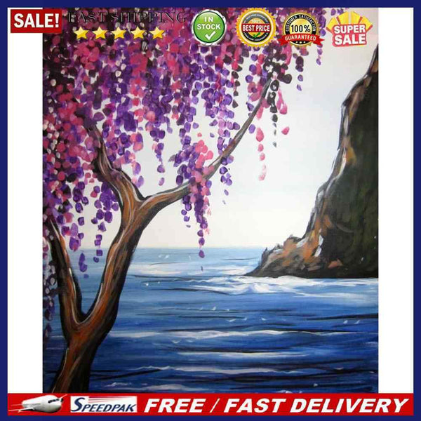 Art Hand Painted Oil Paint By Numbers Digital Scenery Drawing Canvas Home Dec