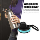 Portable Wide Mouth Water Bottle Straw Flip Lid Drinkware Cover for Hydro F