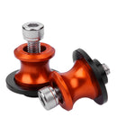 2pcs 8mm CNC Aluminum Motorcycle Swingarm Spool Slider Stand Screws(Orange)