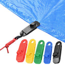 Outdoor Camping Tent Windproof Plastic Fixing Clip Clamp Awning Tarp Cord Buc