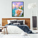 5D Drawing Picture Kit DIY Room Full Round Drill Flowers on Sea Diamond Pai