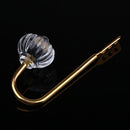 2pcs Curtain Hanger Hook Wall Buckle Handle for Closet Drawer (Golden)