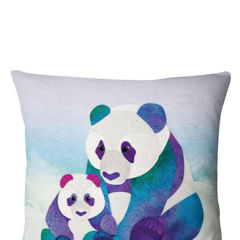 Non-fading Pandas Printed Pillowcases Square Cleanable Sofa Car Cushion Cov