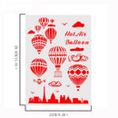 Painting Hot Air Balloon Layering Stencils Scrapbooking Embossing Template