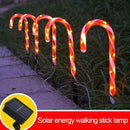 1x Solar Christmas Candy Cane Light Outdoor Waterproof Lights LED Christmas R8J3