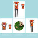Golf Divot Repair Tool Tiger Pattern Pitch Groove Cleaner Zinc Alloy for Gifts