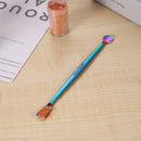 Stainless Steel Cuticle Pusher Double Headed Spoon Nail Tool (Multicolor) Newly
