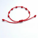 Amulet Tibetan Jewelry Weave Red Rope 7 Knots Weave Bangle Red String Bracelet