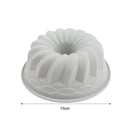 Silicone Cake Molds 6 inch Round Spiral Savoirin Pan Baking Tray (Blue A)