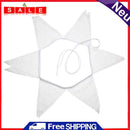 12 Flags 3.2m Beautiful White Hand Tied Flower Cotton Fabric Garland W